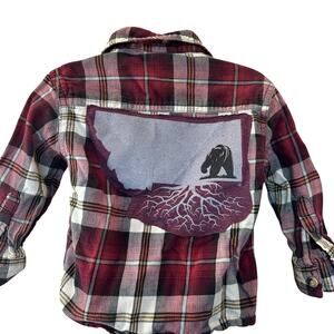 UM Griz Flannel Button Down Shirt Baby 12 Months University of Montana Football